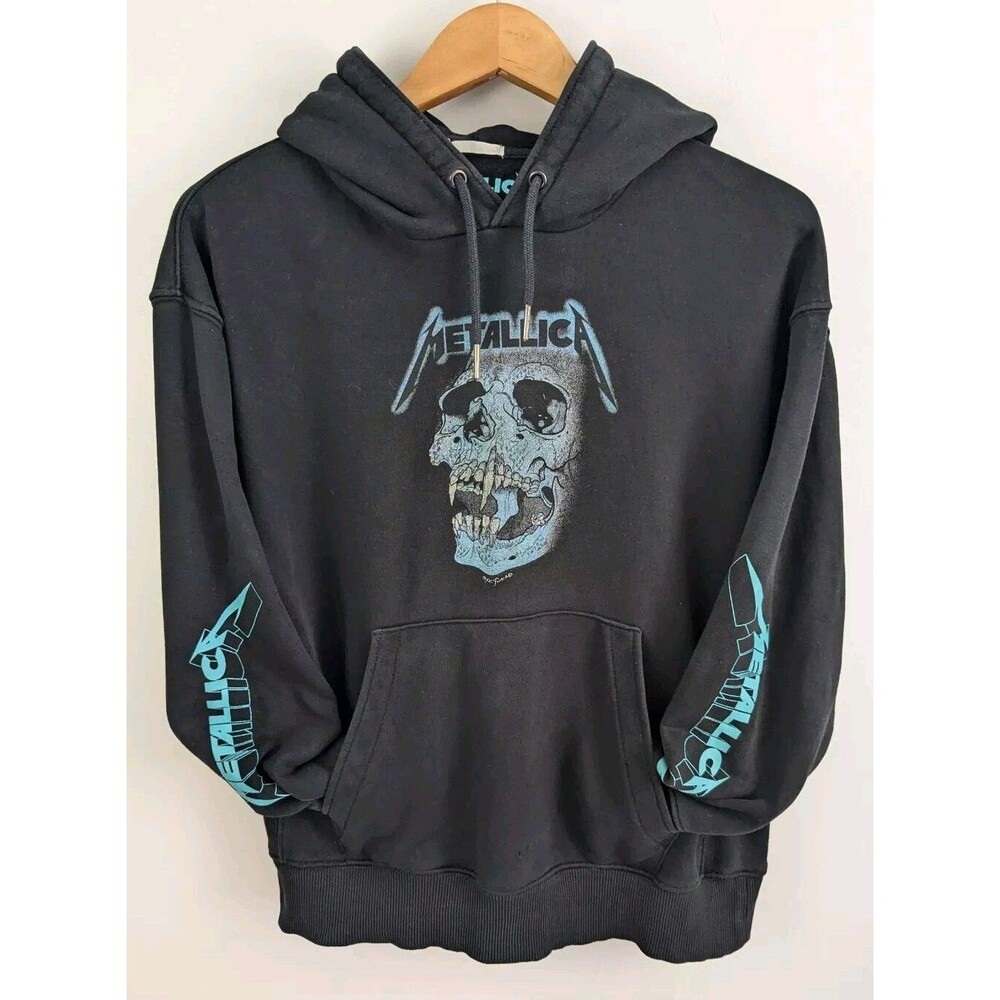 Metallica 2017 Pushead Hoodie Sweatshirt The Shortest Straw Pullover M Black